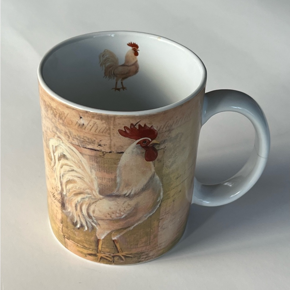 2004 “Farmhouse Rooster” by Kimberly Poloson for Lang & Wise, coffee mug